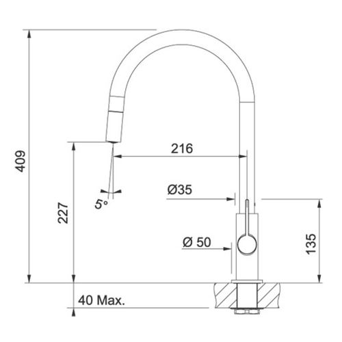 Mitigeur Évier Monocommande Ambient Pull-out Chrome - 603069