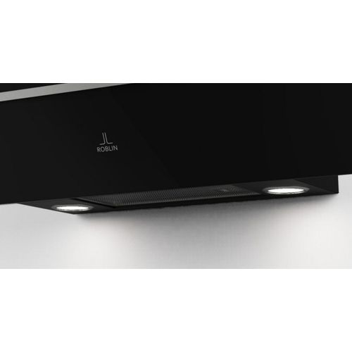 Hotte Décorative Inclinée 80cm 580m3/h Noir - 5629997