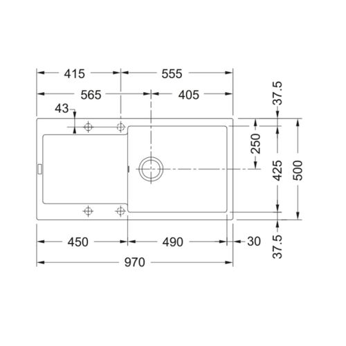 Pack Évier + Mitigeur Silgranit 60cm Noir - 046212