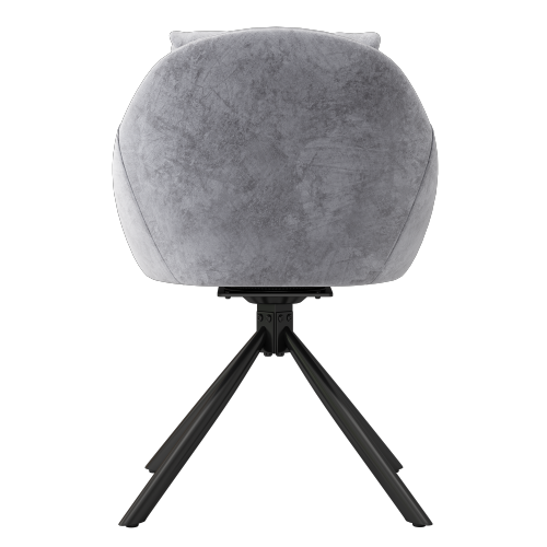 Chaise Pivotante En Velours Gris Moderne, Élégant Fauteuil Pivotant Gris - Lot De 2 Chaises