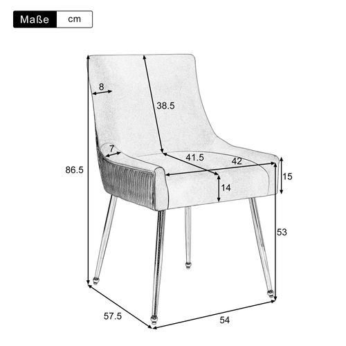 Set De 6 Chaises De Salle à Manger Avec Rayures Verticales, Rose