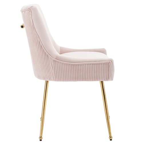 Set De 6 Chaises De Salle à Manger Avec Rayures Verticales, Rose