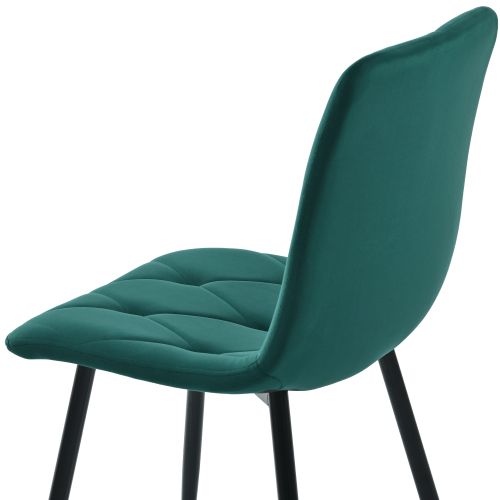Set De 4 Chaises De Salle à Manger - Vert Foncé