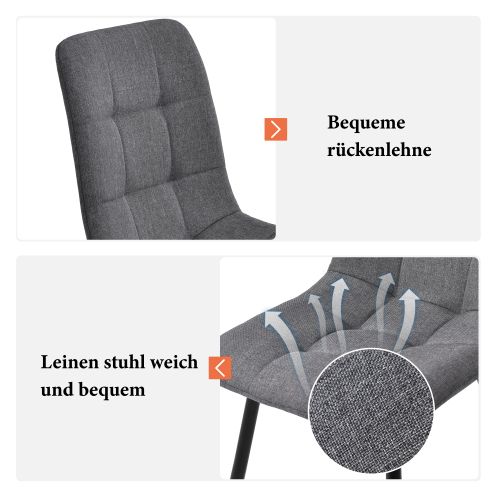 Ensemble De Table (117 Cm) Et 4 Chaises, Table Rectangulaire Moderne Avec Chaises