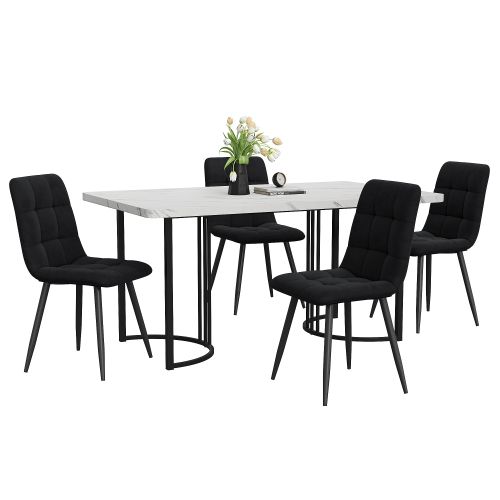 Ensemble De Salle à Manger (5 Pièces), Table De Cuisine 140×80 Cm