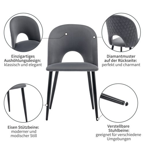 Ensemble De Salle à Manger (5 Pièces), Table à Manger 140 X 80 Cm Avec 4 Chaises