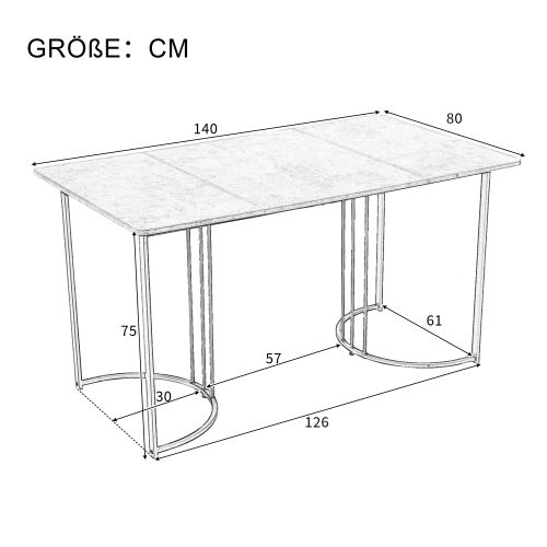 Ensemble Salle à Manger (5 Pièces), Table De Cuisine Moderne Avec 4 Chaises