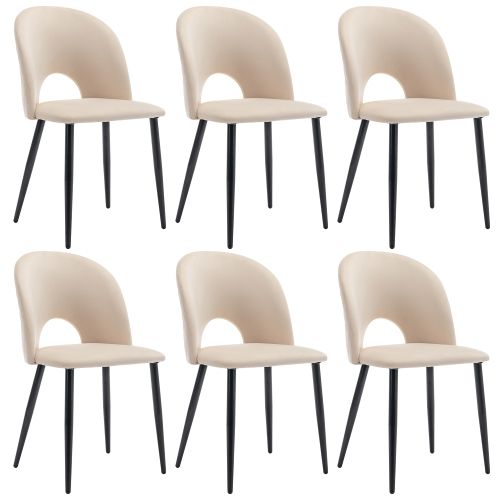 Ensemble De Chaises De Salle à Manger (6 Pièces), Chaise Rembourrée Design Avec Dossier