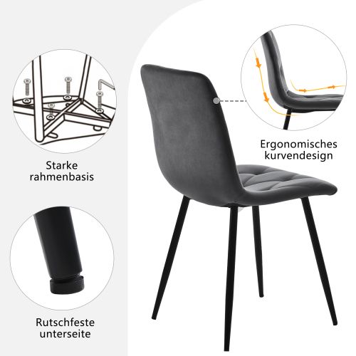 Ensemble De Salle à Manger, Table à Manger Rectangulaire Moderne (117×68 Cm)
