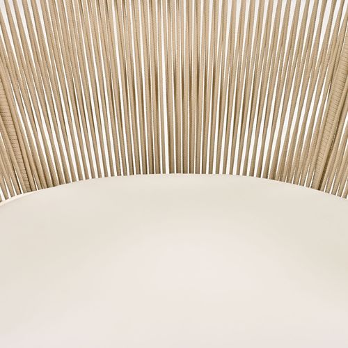 Ensemble De Salle à Manger De Jardin, 7 Pièces, Set De Lounge En Corde, 6 Chaises Et 1 Table