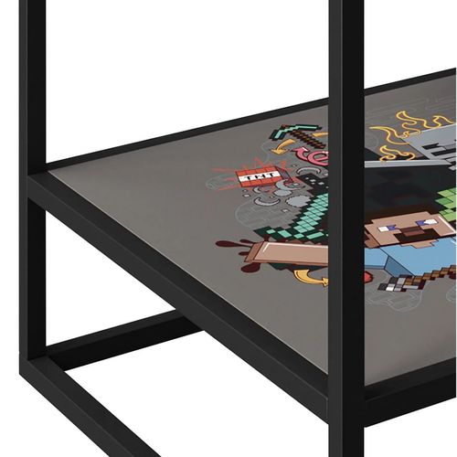 Table De Chevet Avec Plateau Amovible Noir Minecraft