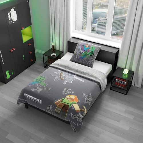 Table De Chevet Avec Plateau Amovible Noir Minecraft