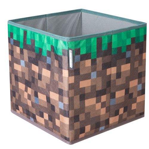 Lot De 2 Bacs De Rangement Pliables Bloc D'herbe Et Tnt Minecraft