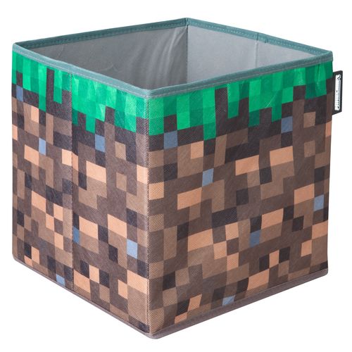 Lot De 2 Bacs De Rangement Pliables Bloc D'herbe Et Tnt Minecraft
