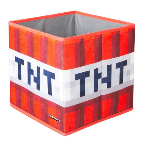 Lot De 2 Bacs De Rangement Pliables Bloc D'herbe Et Tnt Minecraft