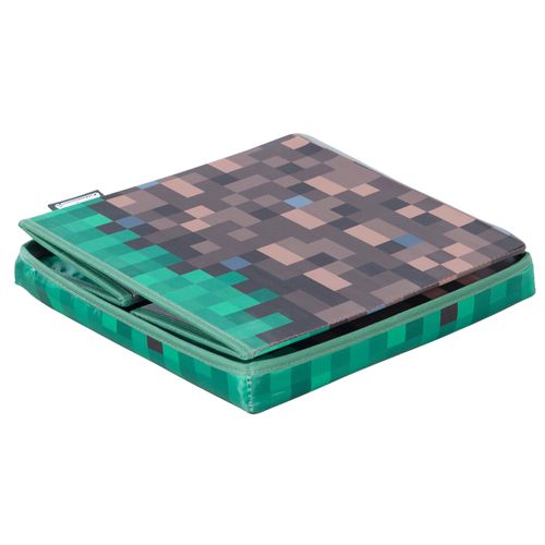 Coffre à Jouet Et Siège Pliable 2en1 - Cube - Bloc D'herbe Minecraft
