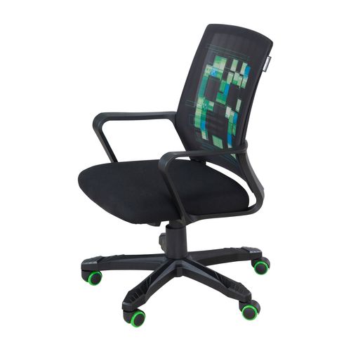 Chaise Gaming - Rotation 360° Et Hauteur Ajustable - Noir Creeper Minecraft