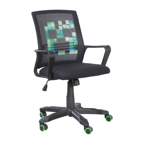 Chaise Gaming - Rotation 360° Et Hauteur Ajustable - Noir Creeper Minecraft