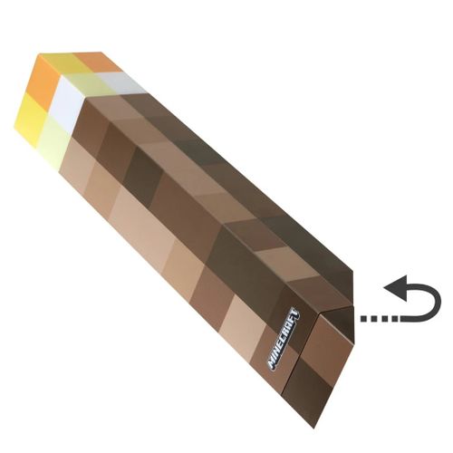 Lampe Torche LED Rechargeable Par USB - 4 Couleurs + Support Mural Minecraft
