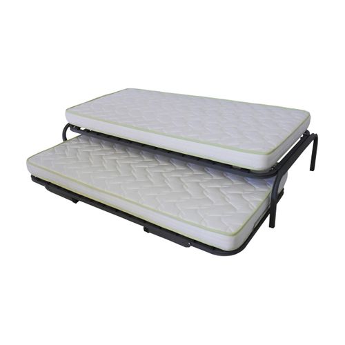 Pack Lit Gigogne Avec 2 Matelas Strata   80x200 Cm