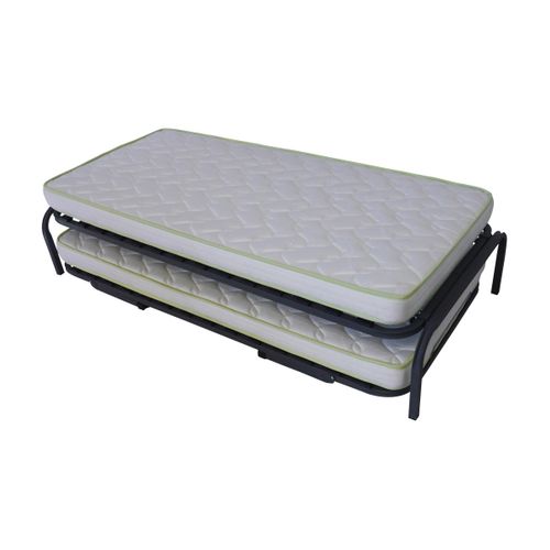 Pack Lit Gigogne Avec 2 Matelas Strata   80x200 Cm