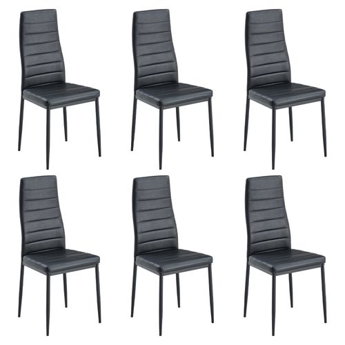 Lot De 6 Chaises De Salle à Manger, Noir