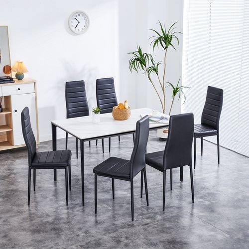 Lot De 6 Chaises De Salle à Manger, Noir