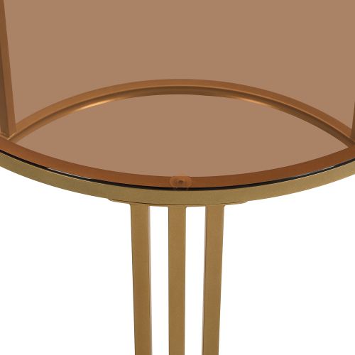 Table 2-en-1 En Mdf Avec 1 Plateau Blanc Et 1 Plateau En Brun, 70x70x46 Cm + 50x50x40 Cm