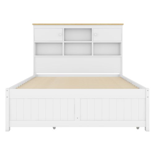 Lit 140x200 Cm Avec Multiples Espaces De Rangement, Blanc