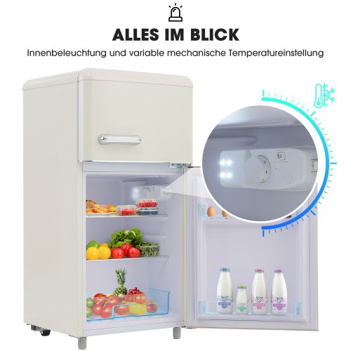 Réfrigérateur  à Double Porte Supérieur Et Inférieur, 72 Litres De Volume Total [energieklasse E]