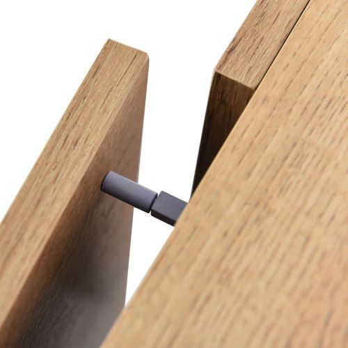 Meuble TV Moderne Avec Veinure De Bois, LED Variables Chêne Clair 175x31x41 Cm