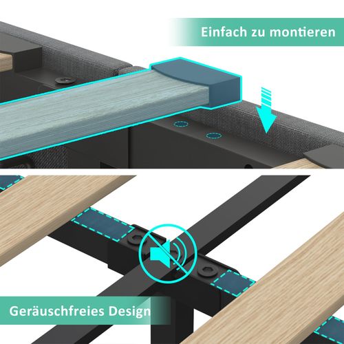Lit enfant 90x200 Cm Avec LED 360°, Rangement Hydraulique Et Chargeur USB Type-c – Gris