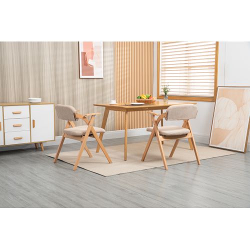 Lot De 2 Chaises Pliantes En Bois Avec Accoudoirs Et Assise Rembourrée, Kaki