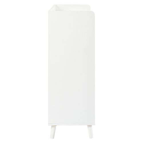 Buffet Moderne Blanc 4 Portes 1 Tiroir Avec Étagère Réglable, 120x99x35 Cm