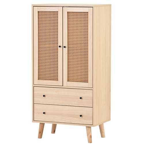 Buffet Moderne 60 Cm Avec Portes Et Tiroirs, Rangement Pratique Style Chêne