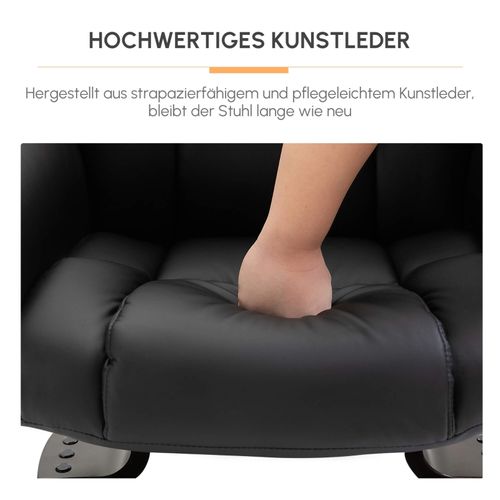 Fauteuil De Massage Inclinable Avec Repose-pieds, Cuir Synthétique Noir