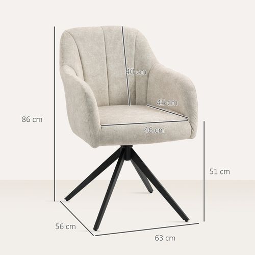 Fauteuil Pivotant Beige En Velours Avec Pieds Métal, Style Moderne Et Dossier Capitonné
