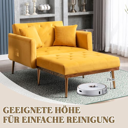 Fauteuil Moderne Relax Inclinable 3 Positions Avec Revêtement Amovible, Mango