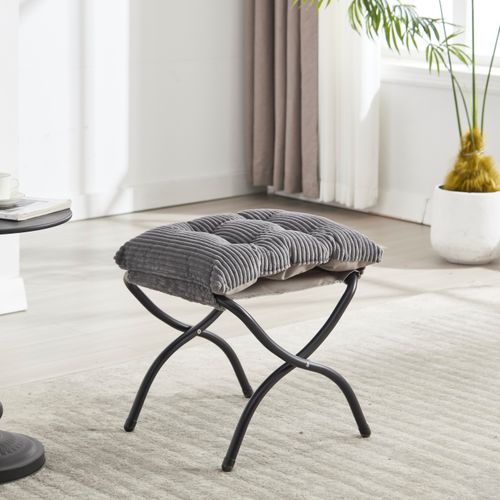 Fauteuil Lounge Paresseux Avec Repose-pieds, Accoudoirs Et Poche Latérale, Gris