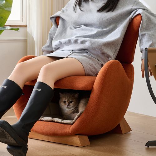 Fauteuil Design Requin-baleine Avec Niche Intégrée, Tissu Anti-griffures, Pour Animaux