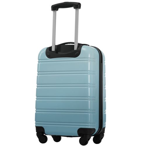 Valise Rigide Cabine 4 Roues Silencieuses, Abs, Cadenas à Code, Bleu Dégradé, M 20"