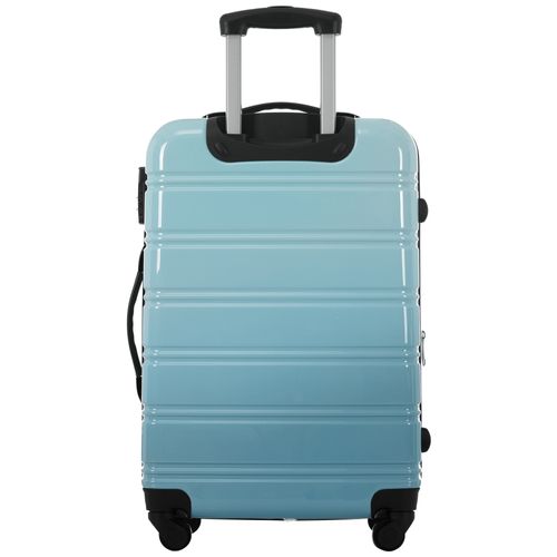 Valise Rigide Cabine 4 Roues Silencieuses, Abs, Cadenas à Code, Bleu Dégradé, L 24"