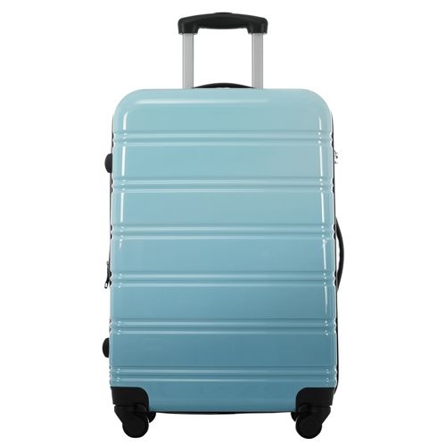 Valise Rigide Cabine 4 Roues Silencieuses, Abs, Cadenas à Code, Bleu Dégradé, L 24"