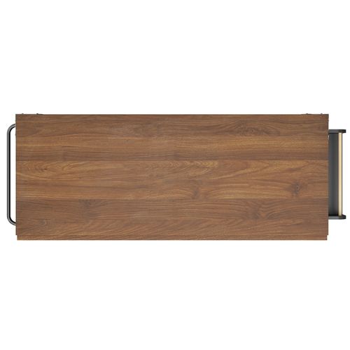 Îlot De Cuisine Noir Avec Roulettes, Plateau Extensible, 2 Tiroirs Et 4 Portes