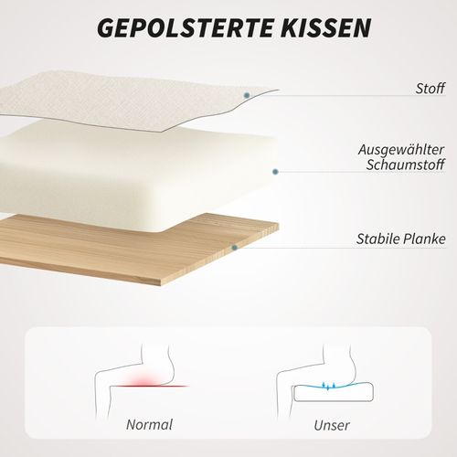 Chaise De Bureau Vintage Pivotante Beige, Réglable En Hauteur, Lin Avec Dossier Capitonné