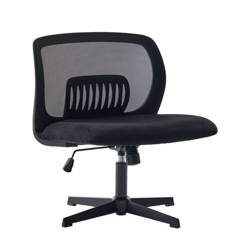 Fauteuil Sans Accoudoirs Large Et Ergonomique, Pivotant 360°, Réglable En Hauteur, Noir