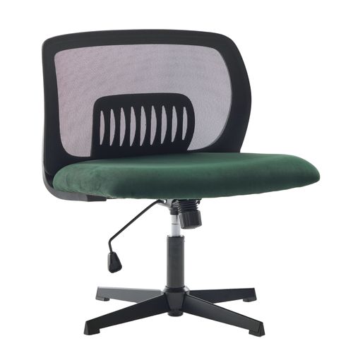 Fauteuil Sans Accoudoirs Large Et Ergonomique, Pivotant 360°, Réglable En Hauteur, Vert