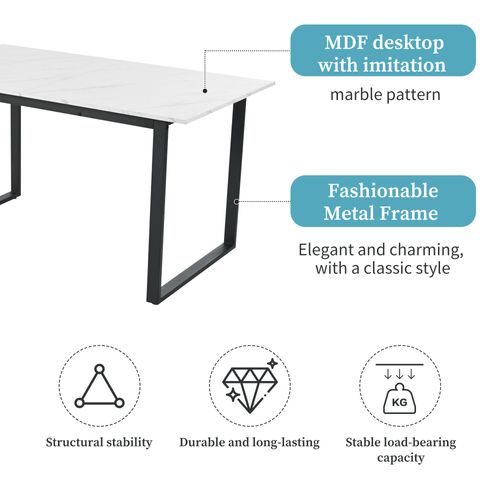 Table Extensible 140/180x80 Cm Blanche Avec 4 Chaises En Velours Gris