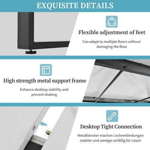 Table Extensible 140/180x80 Cm Blanche Avec 8 Chaises En Velours Gris Foncé