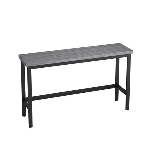 Table De Cuisine Longue Design Moderne 148 Cm Avec 3 Tabourets Gris